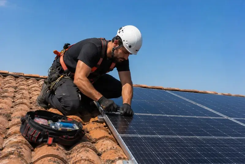 Maintenance et monitoring de panneaux solaires à Maillane